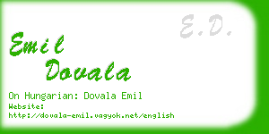 emil dovala business card